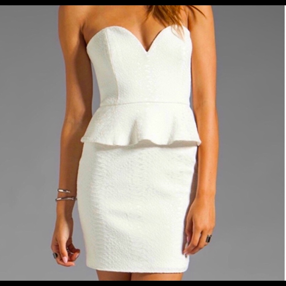 Jay Godfrey Strapless Dress White Size 4